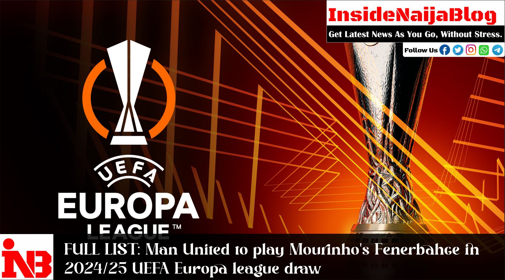 FULL LIST: Man United to play Mourinho’s Fenerbahce in 2024/25 UEFA Europa league draw