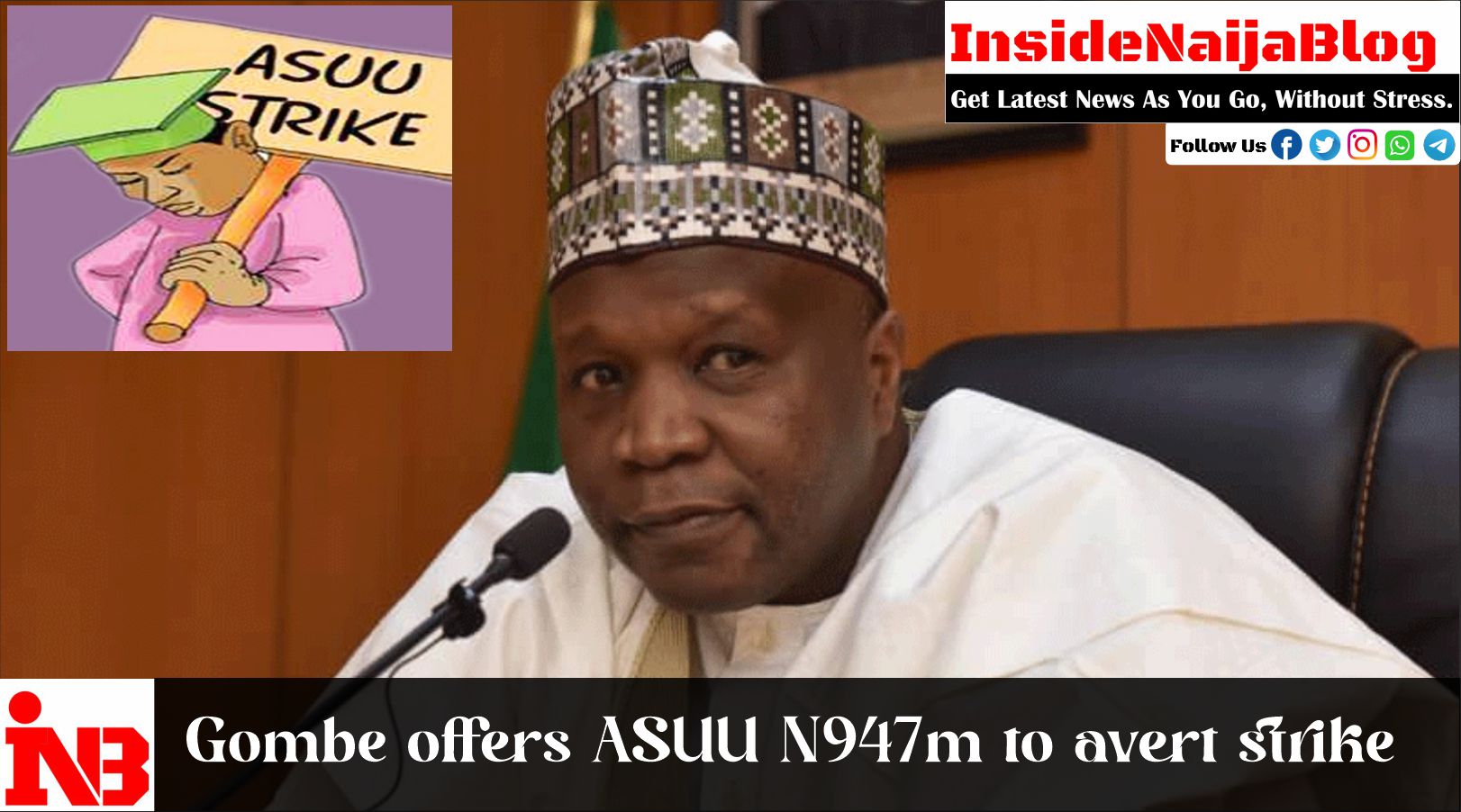 Gombe offers ASUU N947m to avert strike