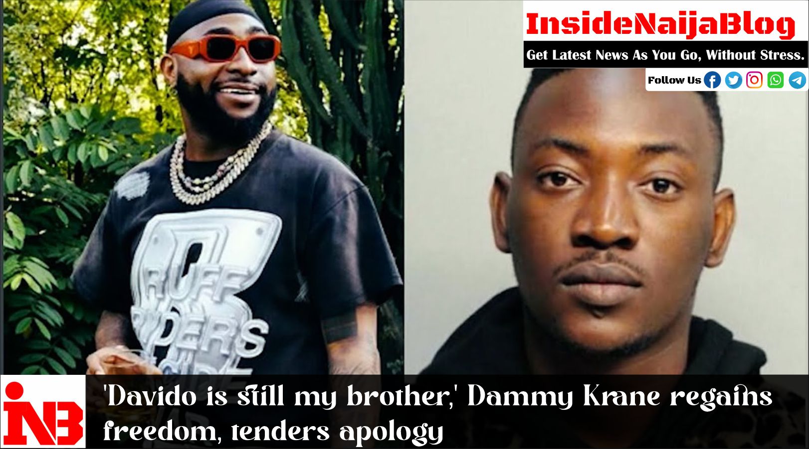 ‘Davido is still my brother,’ Dammy Krane regains freedom, tenders apology