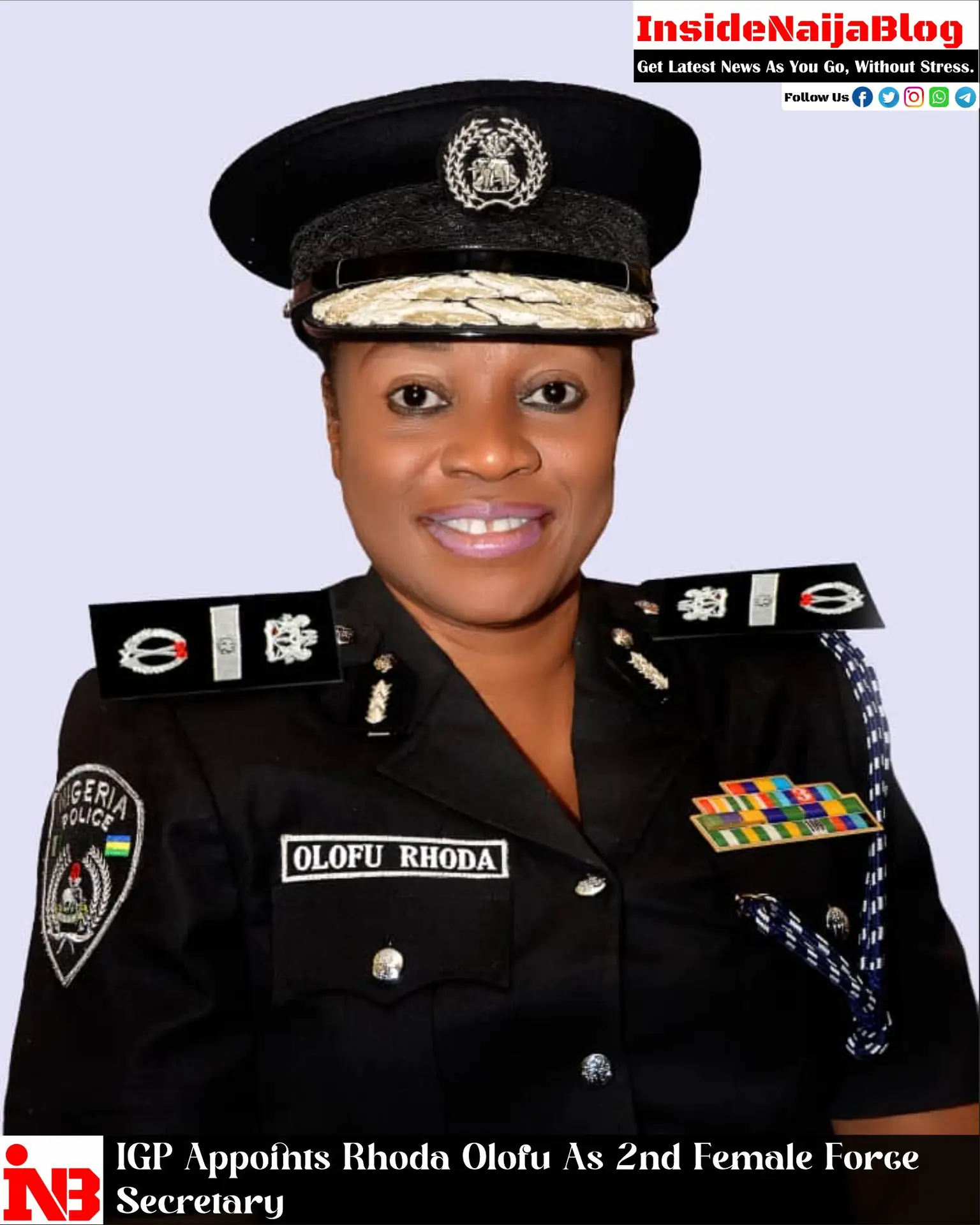 IGP Appoints Rhoda Olofu As 2nd Female Force Secretary