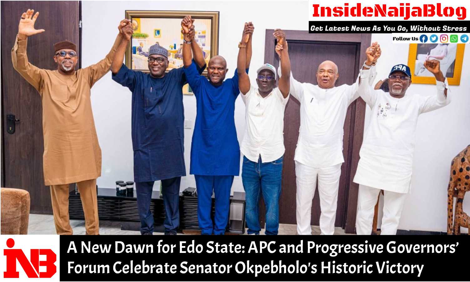 A New Dawn for Edo State: APC and Progressive Governors’ Forum Celebrate Senator Okpebholo’s Historic Victory