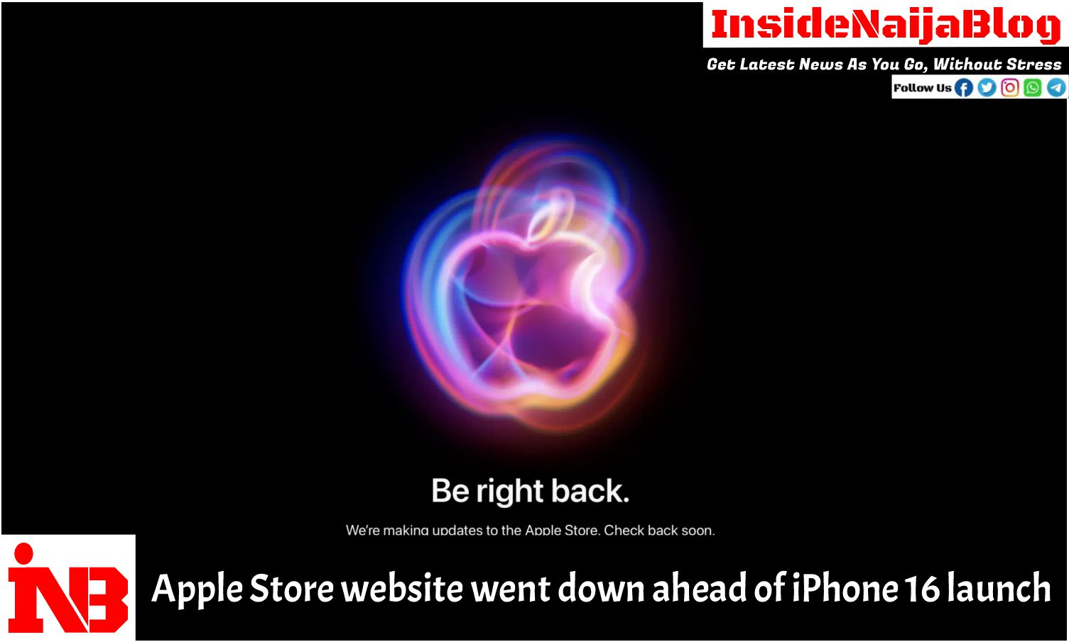Apple Store website went down ahead of iPhone 16 launch