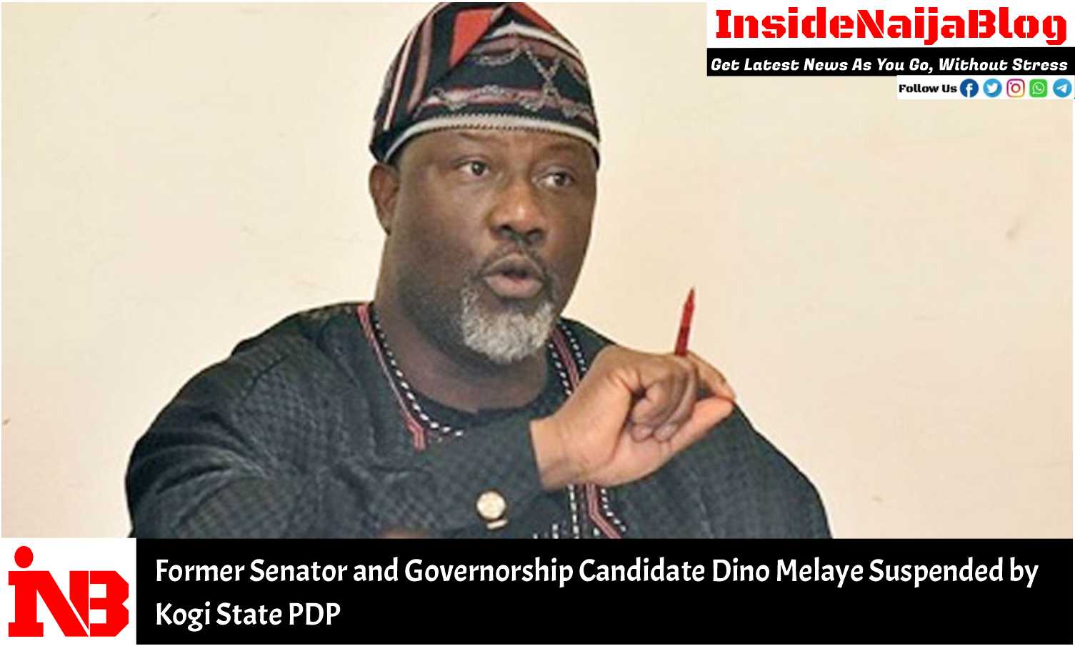 Former Senator and Governorship Candidate Dino Melaye Suspended by Kogi State PDP