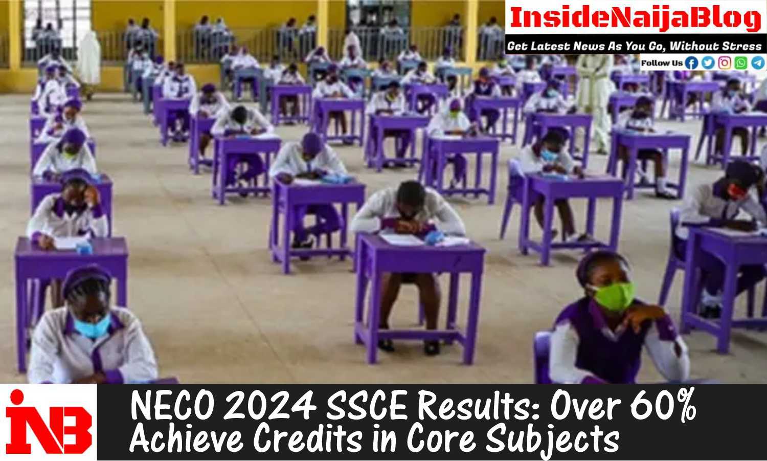 NECO 2024 SSCE Results: Over 60% Achieve Credits in Core Subjects