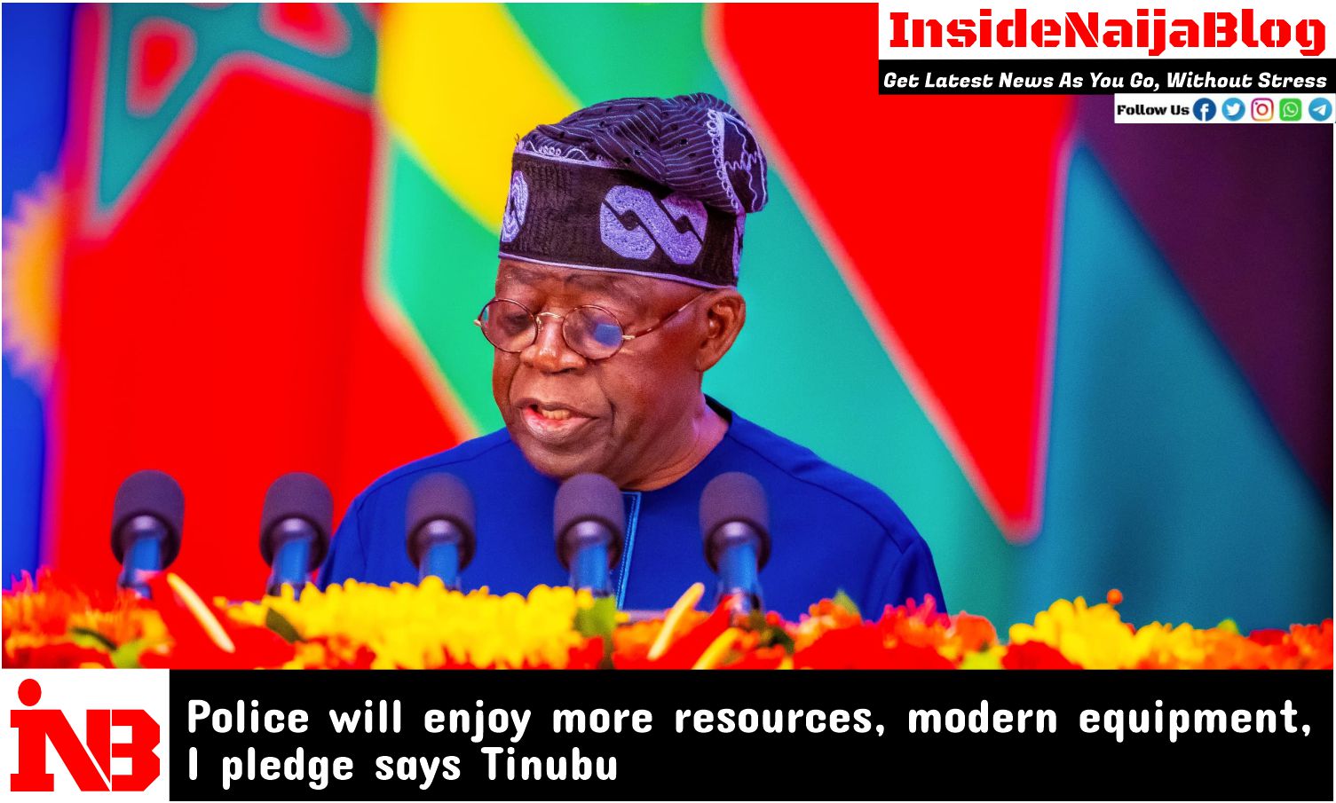 Police will enjoy more resources, modern equipment, I pledge says Tinubu