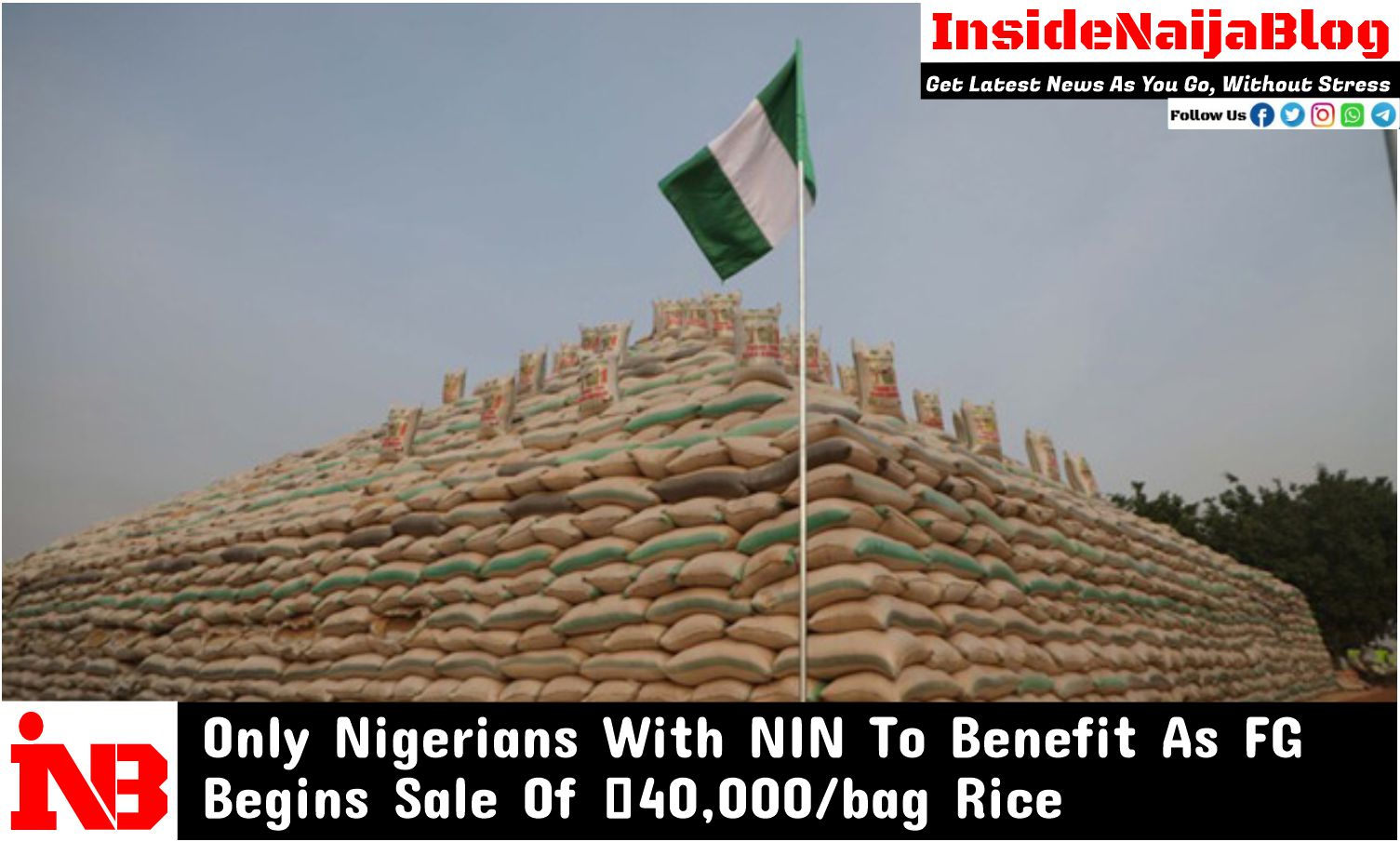 Only Nigerians With NIN To Benefit As FG Begins Sale Of ₦40,000/bag Rice