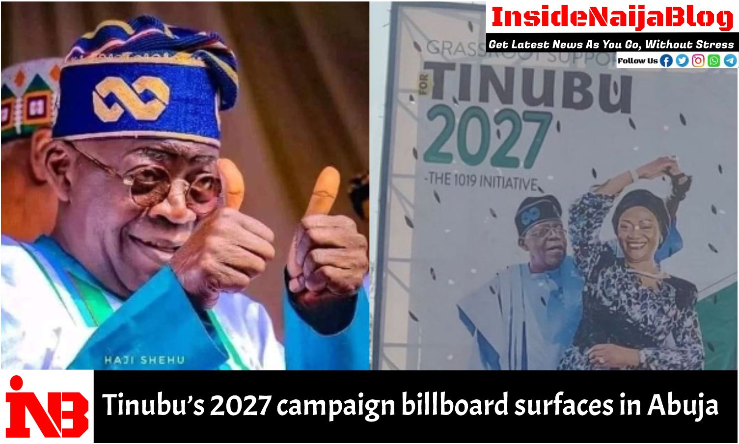 Tinubu’s 2027 campaign billboard surfaces in Abuja