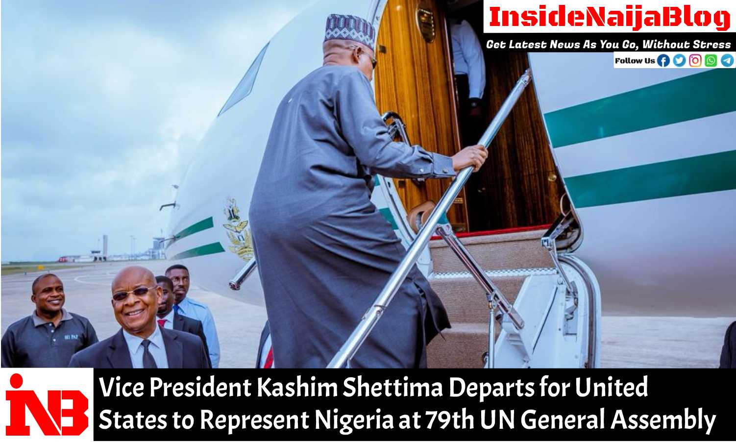 Vice President Kashim Shettima Departs for United States to Represent Nigeria at 79th UN General Assembly