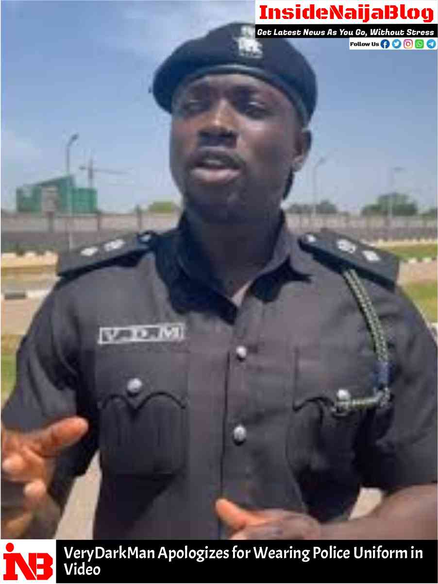 VeryDarkMan Apologizes for Wearing Police Uniform in Video