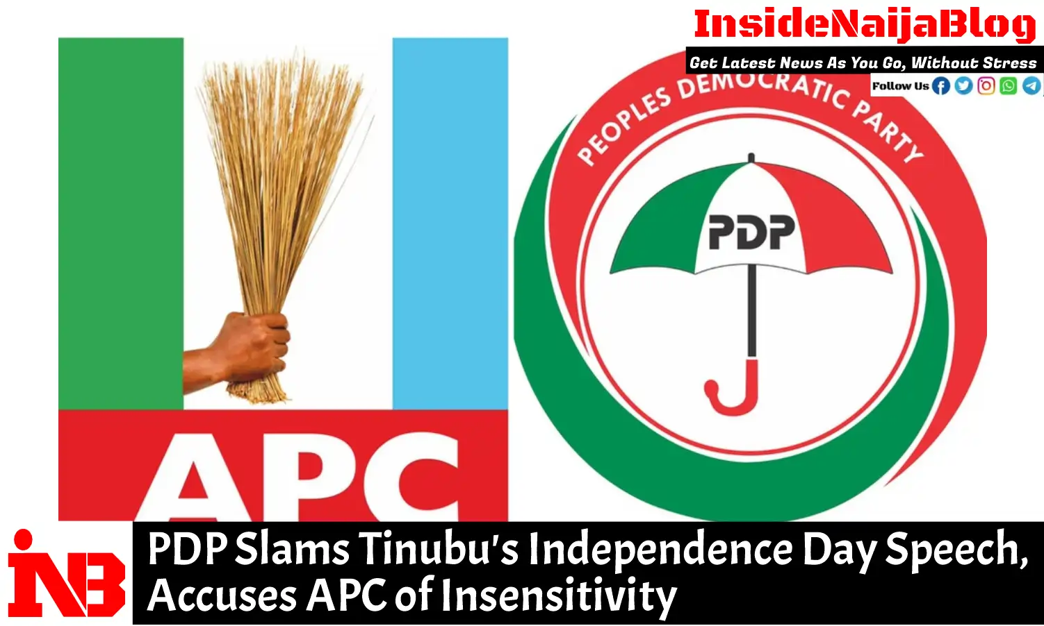 PDP Slams Tinubu’s Independence Day Speech, Accuses APC of Insensitivity