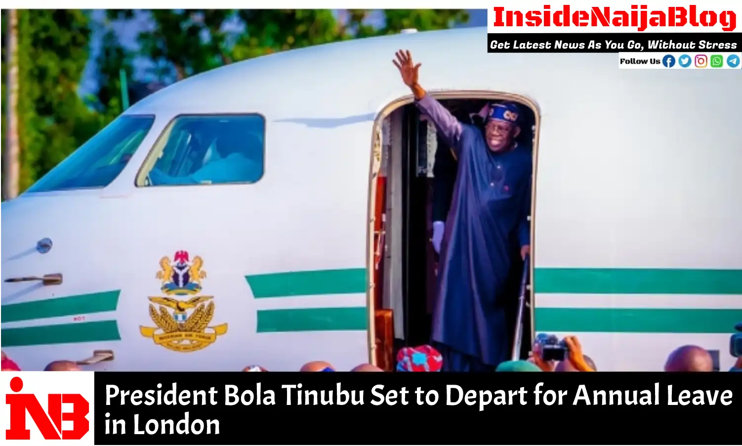 President Bola Tinubu Set to Depart for Annual Leave in London