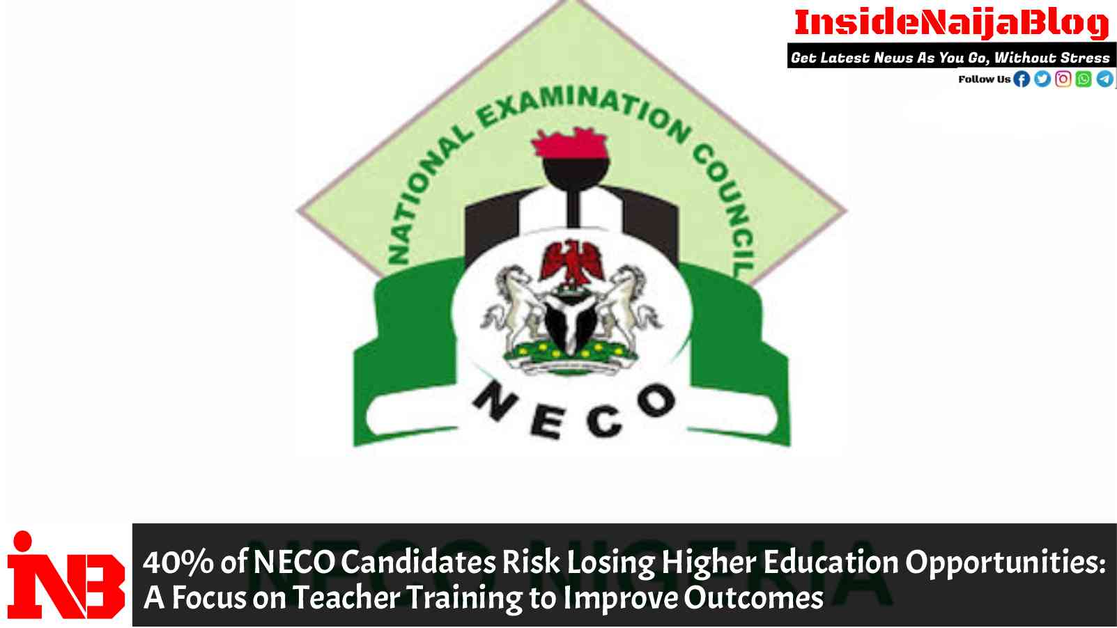 40% of NECO Candidates Risk Losing Higher Education Opportunities: A Focus on Teacher Training to Improve Outcomes