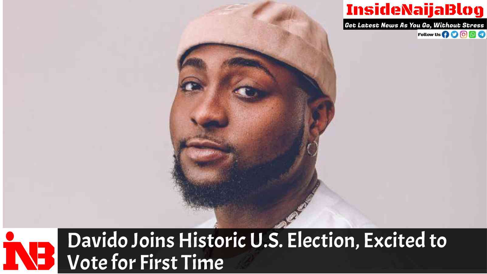 Davido Joins Historic U.S. Election, Excited to Vote for First Time