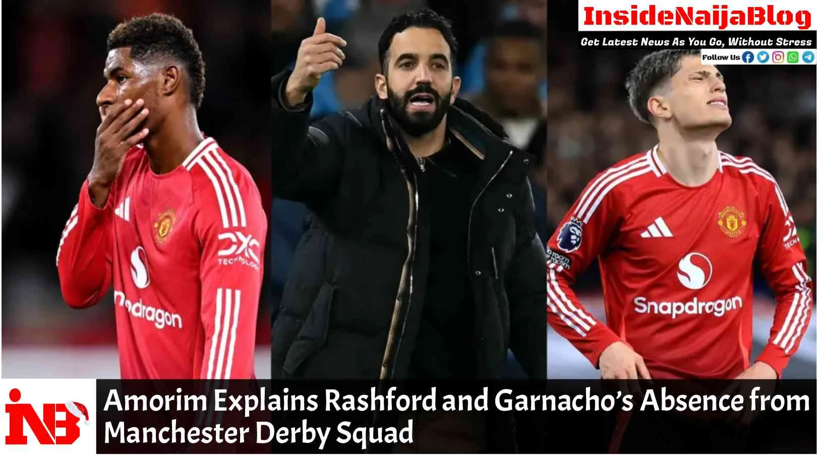 Amorim Explains Rashford and Garnacho’s Absence from Manchester Derby Squad